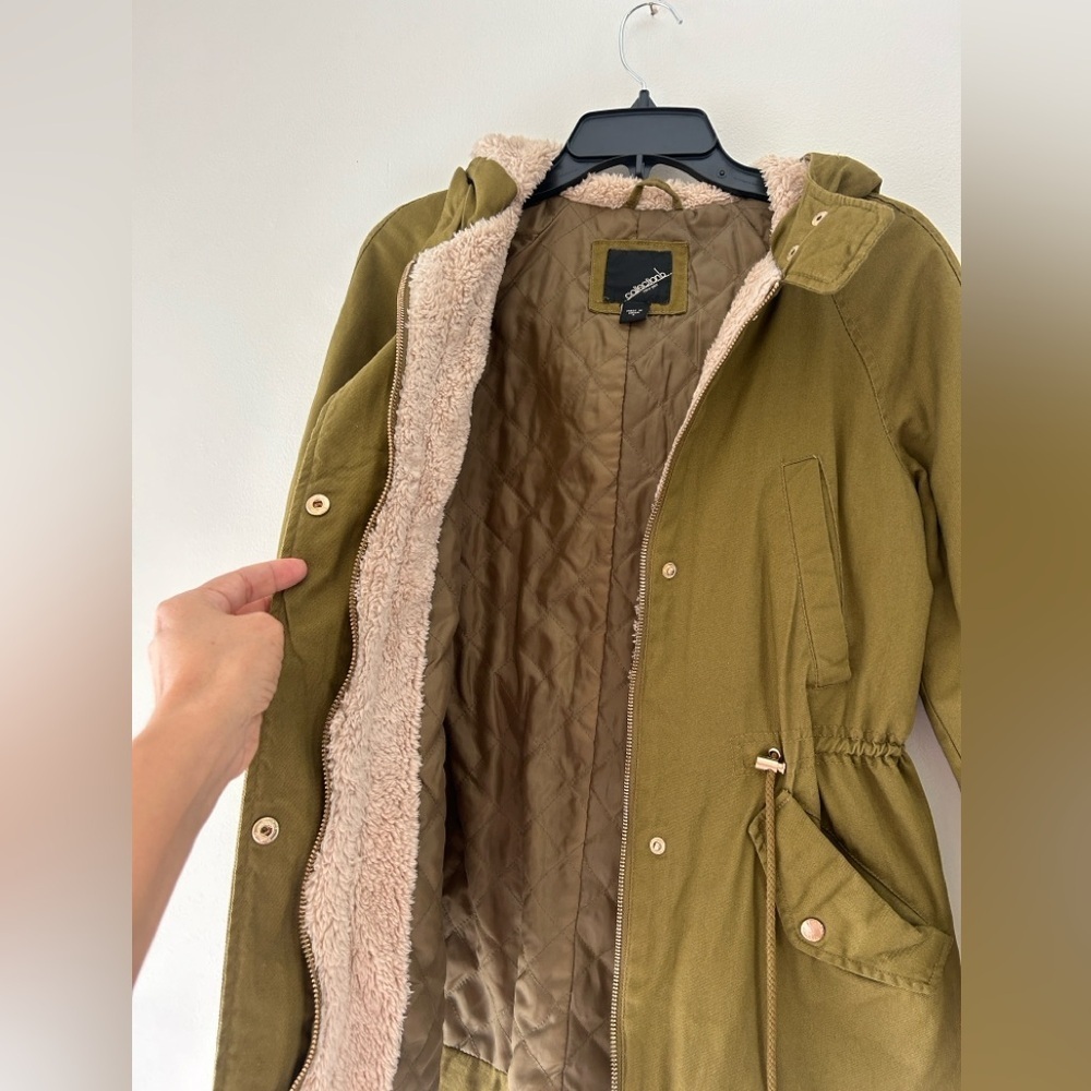 Olive Hooded Parka Jacket - Picture 5 of 12